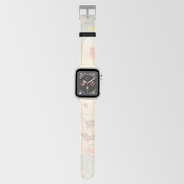 Rabbit playing with flowers Apple Watch Band