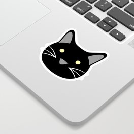 Black Kitty Cat Sticker