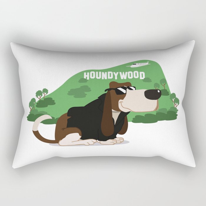Hollywood Basset Hound Rectangular Pillow