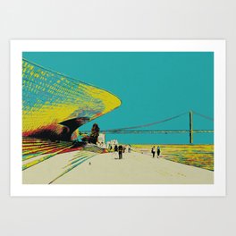 Lisbon MAAT Architectural Museum of Art, Architecture and Technology, Illustration Art Print