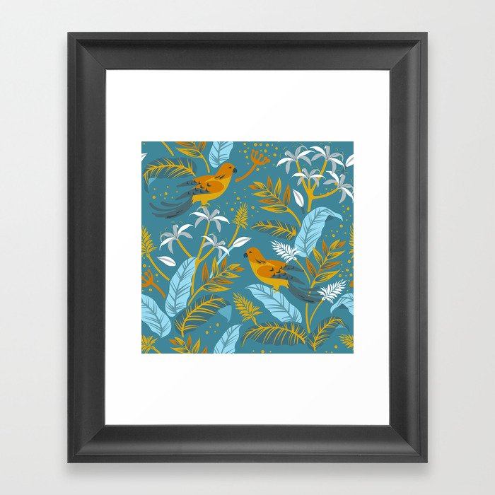 Colorful Birds Framed Art Print