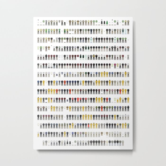 Walter White's Wardrobe - Complete Series Metal Print