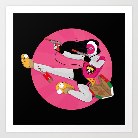 Action Geekette Art Print