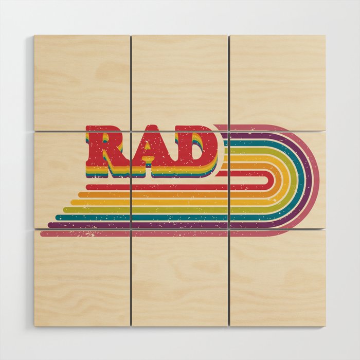 Rad Rainbow Wood Wall Art
