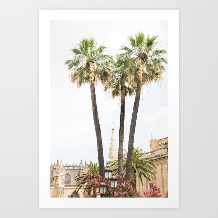 Dreamy Palms in Seville #1 #travel #wall #art #society6 Art Print