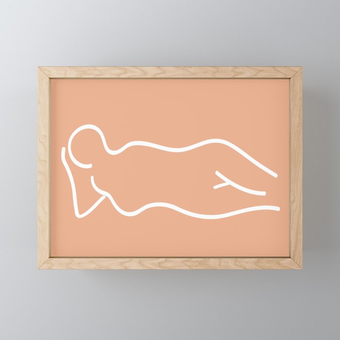 Relaxed \\ Terracotta Framed Mini Art Print