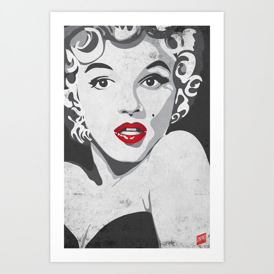 Los Labios Rojos (Distressed) Art Print