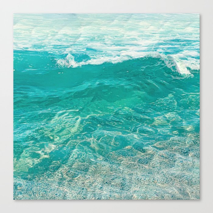 Blue Ocean Water Pattern -  Dive Into the Blue Ocean Canvas Print