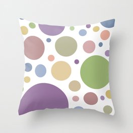 Colorful Polka Dots Throw Pillow