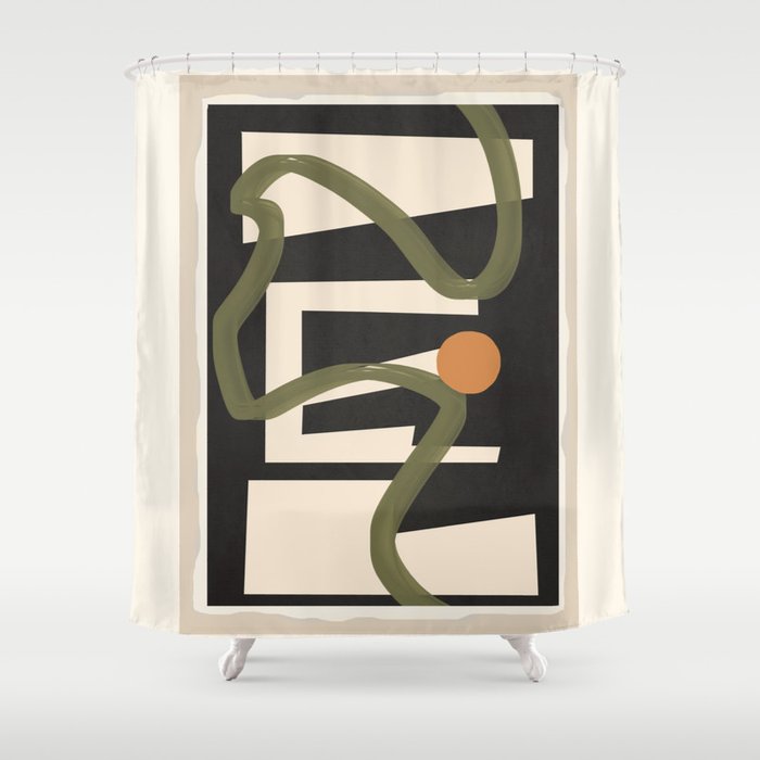 Abstract Line Movement 01 Shower Curtain