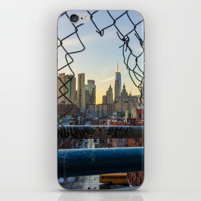 New York City Through the Fence | Skyline Sunset iPhone Skin