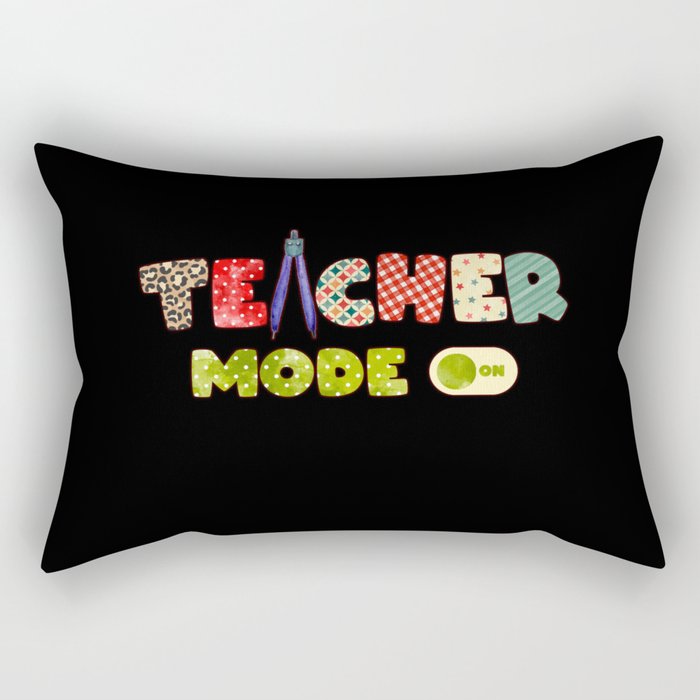Teacher mode on teaching quote math Rectangular Pillow