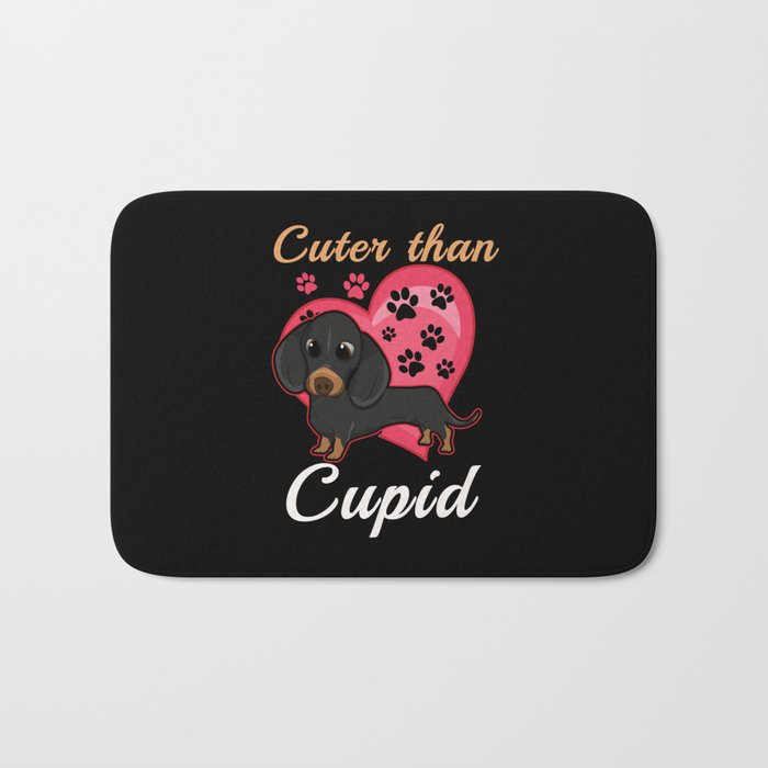 Dog Animal Hearts Day Cuter Cupid Valentines Day Bath Mat