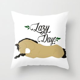 Lazy Days - Buckskin Throw Pillow