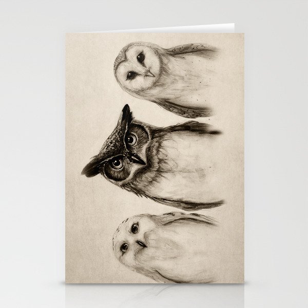 The Owl's 3 Stationery Cards