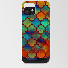 Moroccan pattern colorful mermaid scale tiles iPhone Card Case