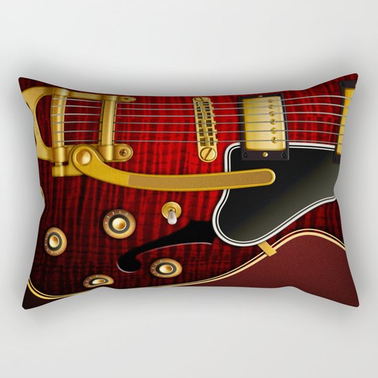 Electric Guitar ES 335 Flamed Maple Rectangular Pillow
