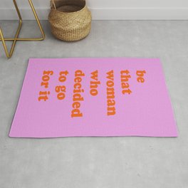 Be That Women | Empowering Feminist Quote Area & Throw Rug