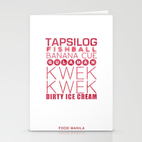 Food Manila Stationery Cards