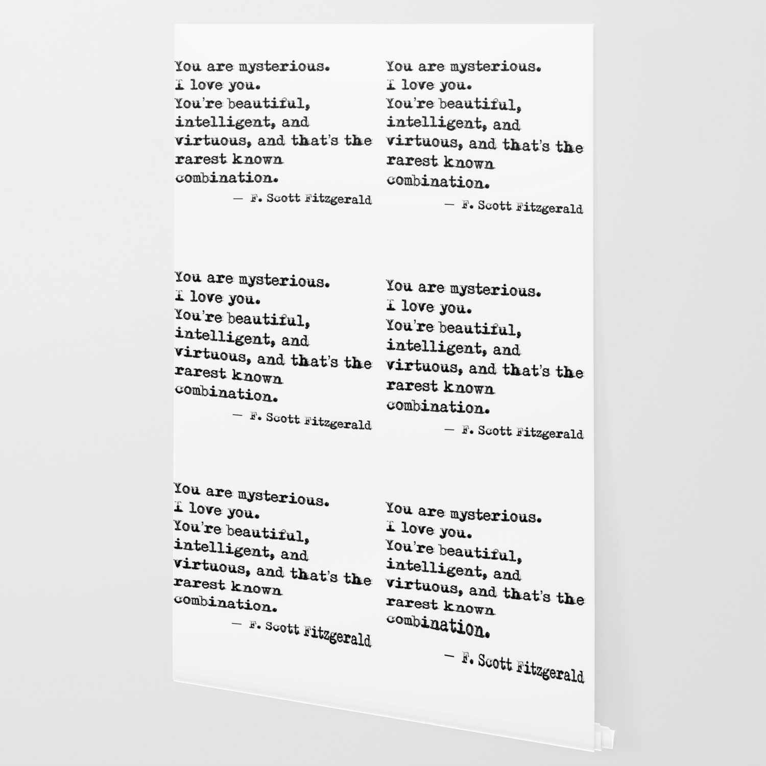 Beautiful Intelligent And Virtuous F Scott Fitzgerald Quote Wallpaper By Quoteme Society6