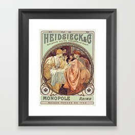CHAMPAGNE Monopole Alphonse Mucha 1901 Framed Art Print