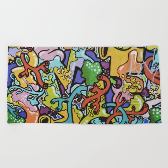 Street art form Beach Towel