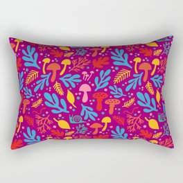 Forest Floor Pattern in Purple Lava  Rectangular Pillow