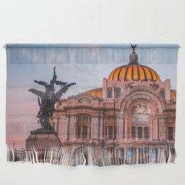 Mexico Photography - Beautiful Palace By The Pink Sunset Wall Hanging