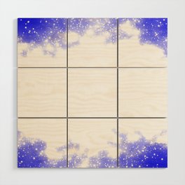 Blue and Stars Wood Wall Art