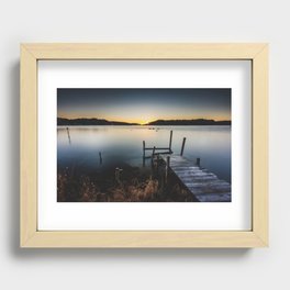 Sunset Over Old Pier - Matte Version Recessed Framed Print