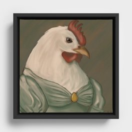 Lady Chicken de Bourgh Framed Canvas