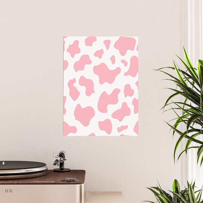 Aesthetic Vsco Pink White Pattern Poster by aestheticvsco