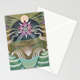 Queen of Pentacles; Milkweed and Alfalfa Stationery Cards