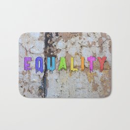 Equality Paint Bath Mat | Lesbian, Gaypride, Gay, And, Humanity, Help, Mankind, Empathy, Queer, Man 