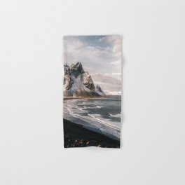 Stokksnes Icelandic Mountain Beach Sunset - Landscape Photography Hand & Bath Towel