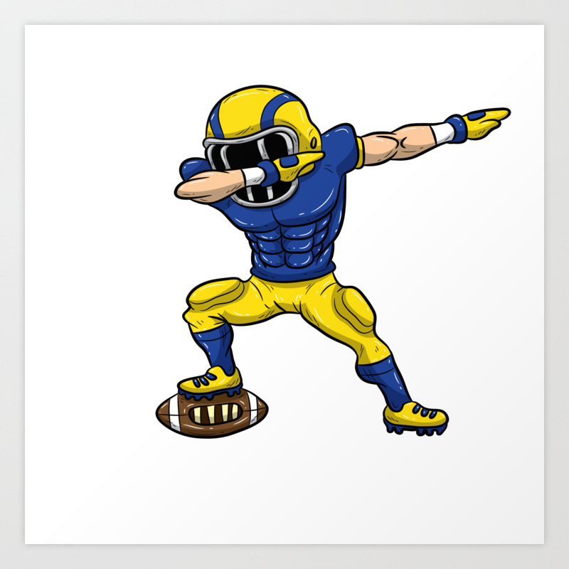 Dabbing Football Player T Shirt Rugby Art Print By Born Design Society6