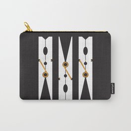 Laundry Clothespins - Gold, Black and White Carry-All Pouch