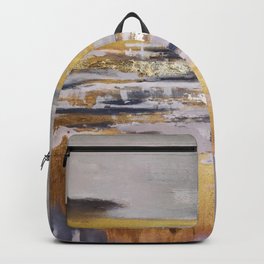 Modern golden landscape  Backpack | Acrylic, Decor, Rug, Matching, Luxury, Pattern, Blue, Rugs, Modern, Gold 