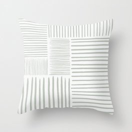 Minimal Lines NO.2 | Sage Green Throw Pillow