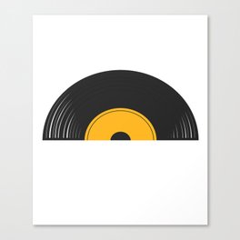 Vinyl Whisperer Record Music Player Turntable DJ Canvas Print