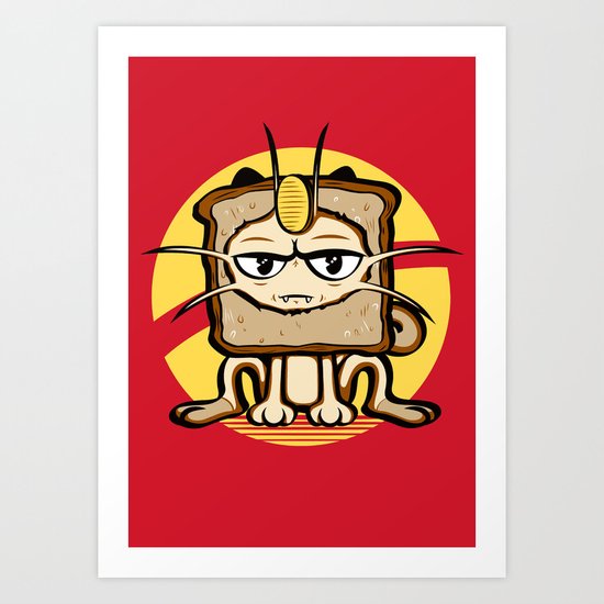 Meowth Breading Art Print