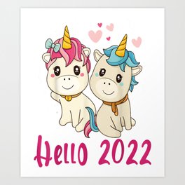 Hello 2022 magical for kids - Happy New Years Eve 2022  Art Print