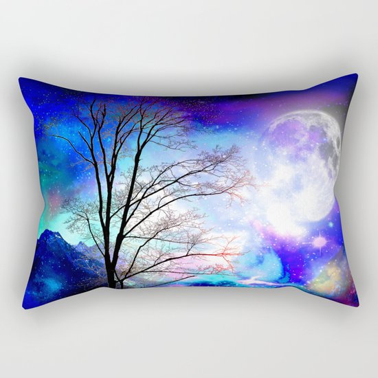 under the moon Rectangular Pillow