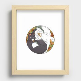 Cat and Seagull Recessed Framed Print