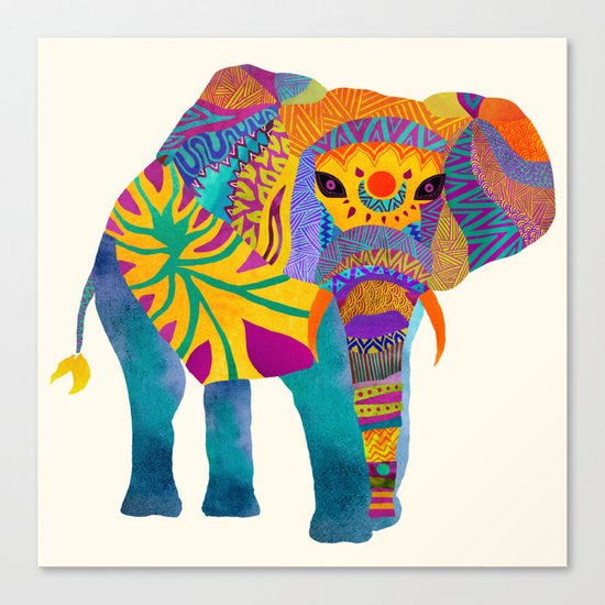 Whimsical Elephant Canvas Print