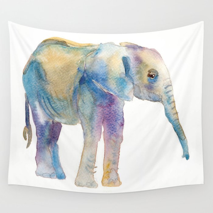 Elephant Wall Tapestry by coconuttowers Society6