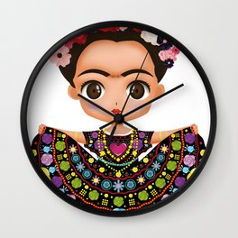 Frida Mexican cartoon Wall Clock