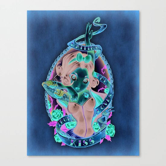 Waiting For Loves True Kiss Canvas Print