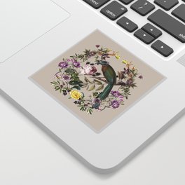 Exotic Bird Garden Botanical Sticker