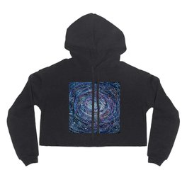 Star Trails Circular Abstract  Pollock Inspired Painting Hoody